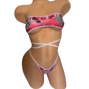 Sexy flame thong bikini - exotic Dancewear Set